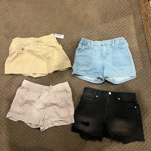 Lot of 4 Old Navy Girls shorts size large 10-12 nwot/nwt